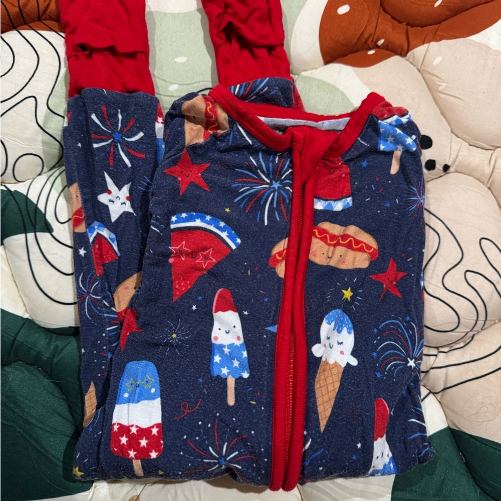 Little Sleepies Red and Blue Kids Pajama Set
